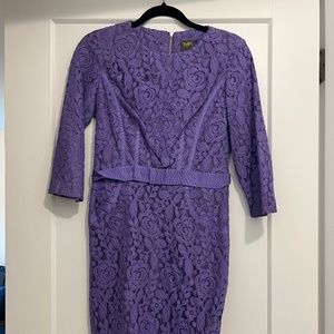 Taylor purple lace dress